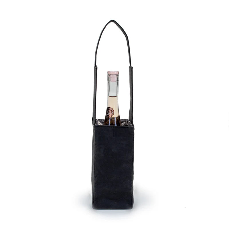 3 Pack Sip N Joys Wine Tote - Black Paper