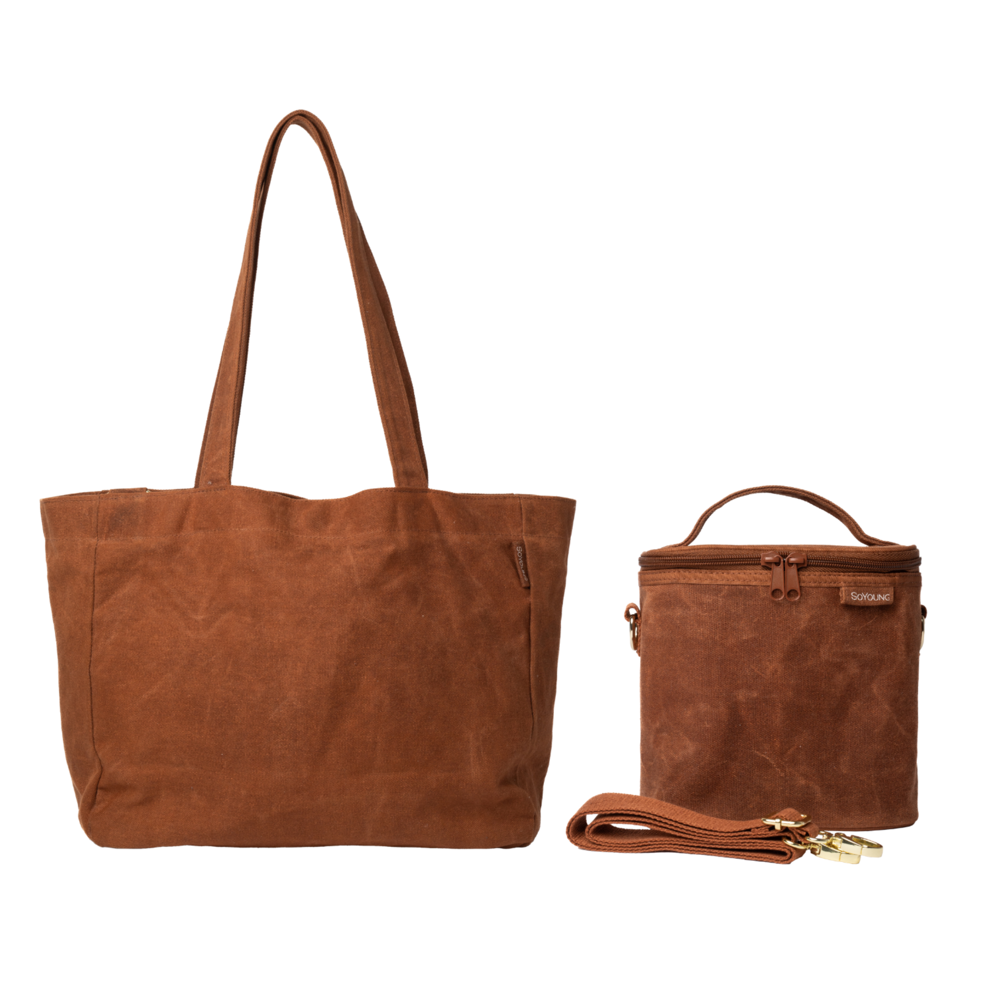 Cinnamon Charlie Tote & Petite Lunch Poche