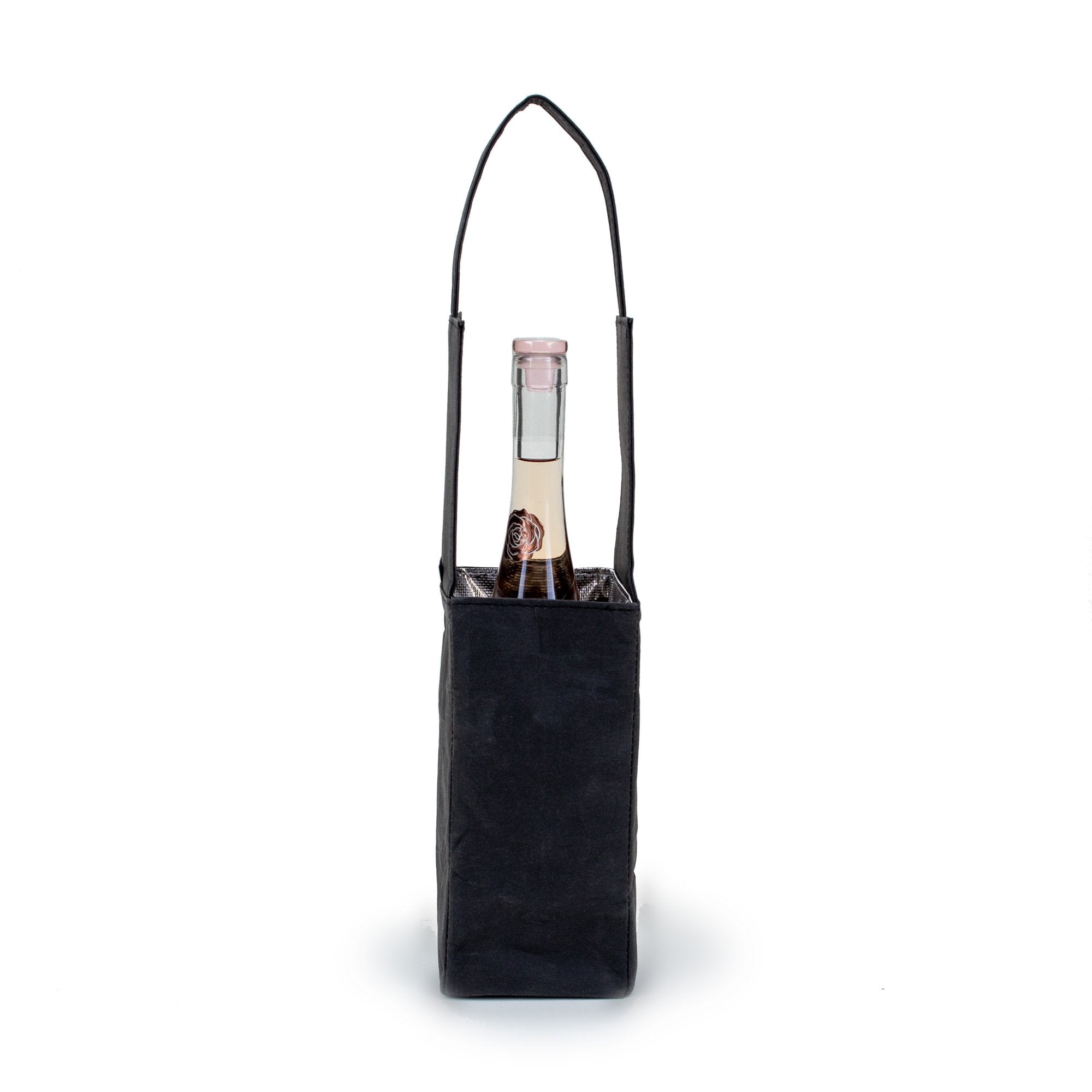 3 Pack Sip N Joys Wine Tote - Black Paper